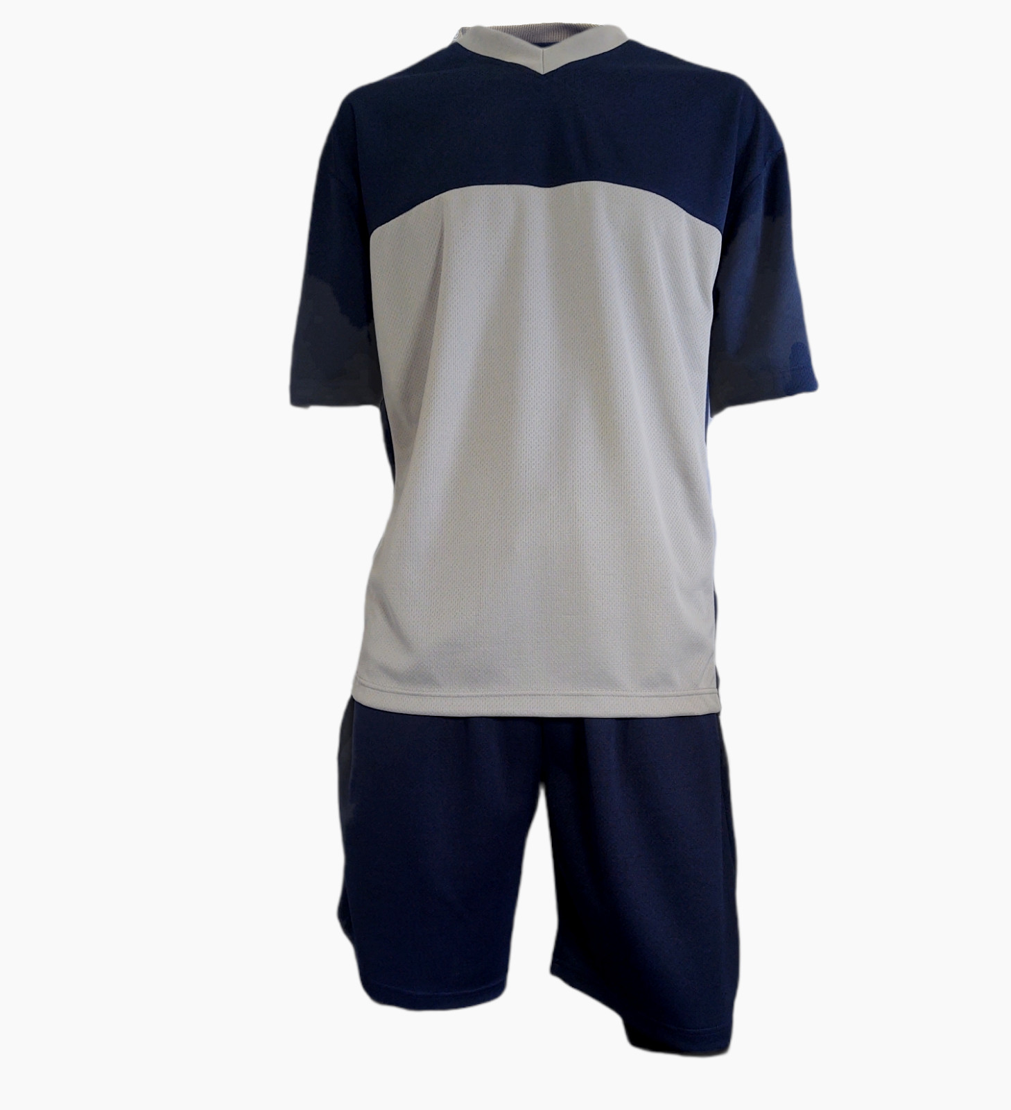 New Vintage Men 2-Piece Active Jersey Tracksuit Shirt & Short, Blue Medium-XXXL gallery