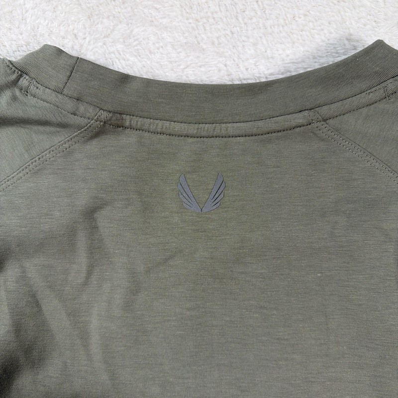 ASRV T-Shirt Men's Large Green Curve Hem Athletic Training Gym Tee DSG-0767 gallery