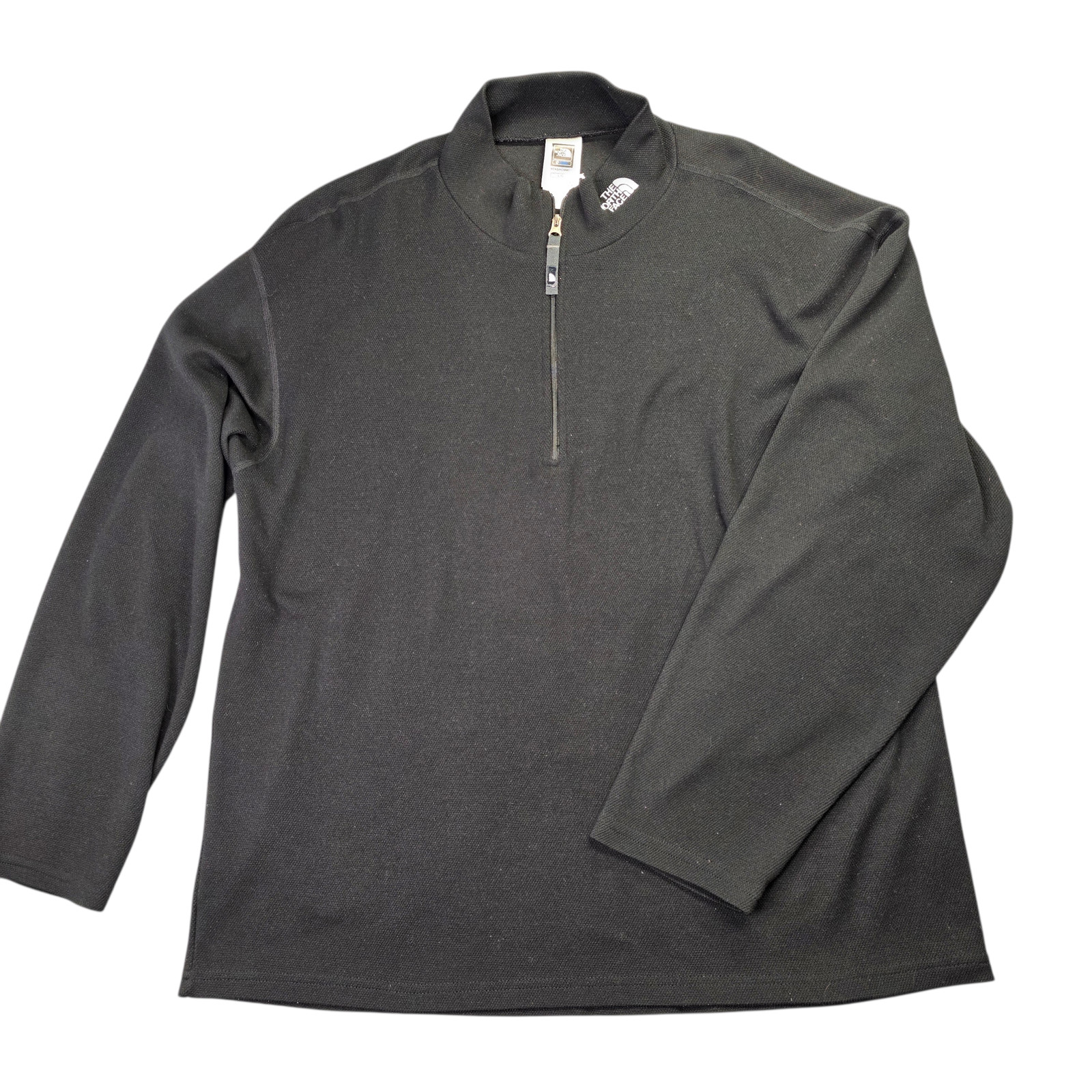 North Face Sweater Mens Large Black Flight Series Quarter Zip Pullover Top Layer gallery