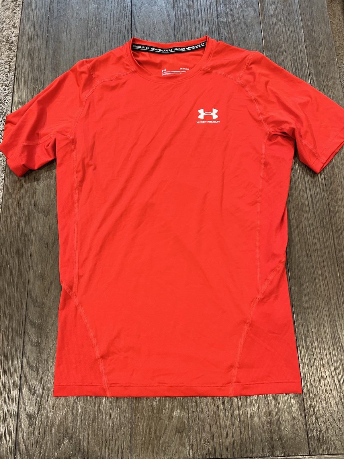 Mens Under Armour Red Compression Shirt Spandex Tights Large New gallery