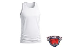DSG Men’s Run Tank Top L Pure White Moisture Wicking Performance Reflective NWT