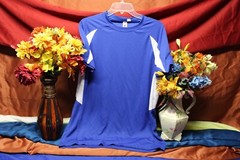 Expert Performance Men’s Blue Oxymesh Crossroad Activewear Shirt Top Size Large