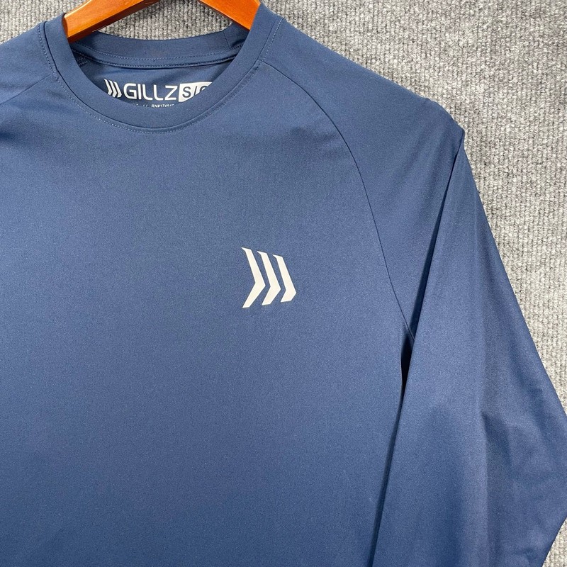 Gillz Dry Fit Fishing Shirt Men's Small Blue Long Sleeve Stretch Outdoors gallery