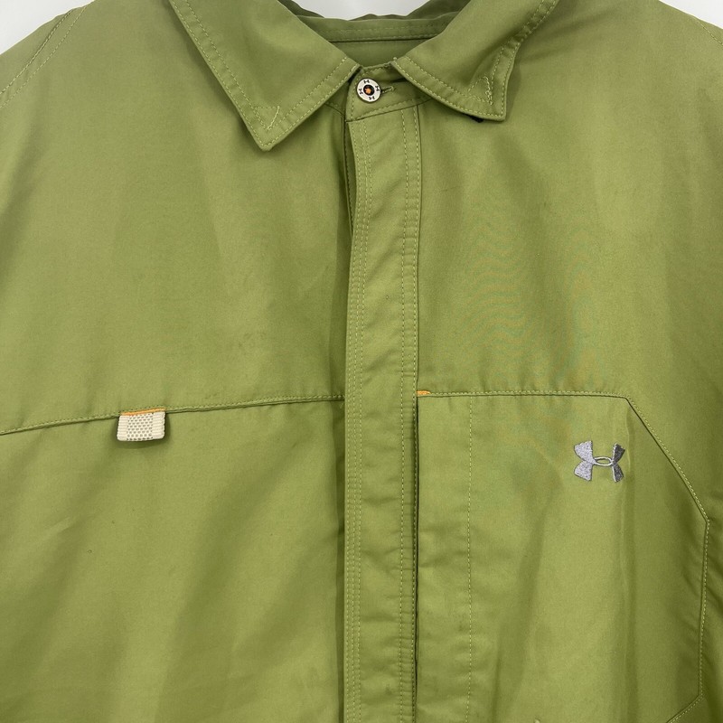 Under Armour Vented Button Up Shirt Mens Sz 2XL Fishing Green gallery