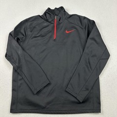 Nike Therma-FIT Pullover Men Large Black 1/4 Zip Long Sleeve Running Training L