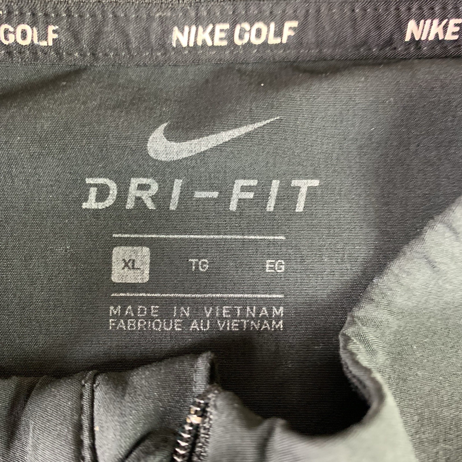 Nike Men’s Quarter Zip Pullover 1/4 Zip Long Sleeve Black Dri-fit Size XL Golf gallery