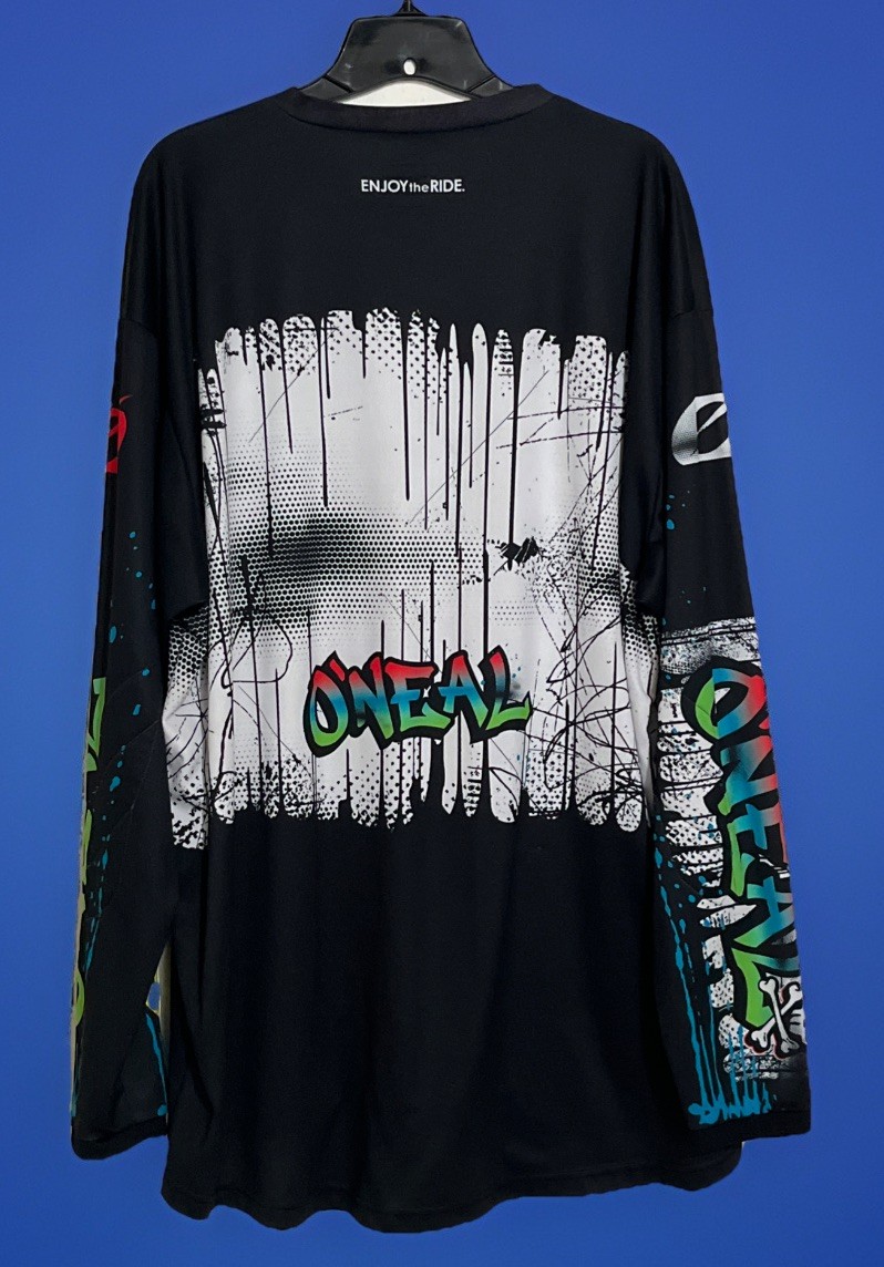 NWOT-MINT ONEIL 2XL TATTOO GRAFFITI MOTORCYCLE RACING JERSEY LOUD GEOMETRIC MENS gallery