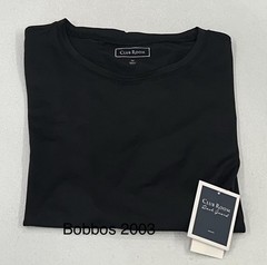 Club Room Men’s Solid Crewneck Short Sleeve Rash Guard T-Shirt, Deep Black, M
