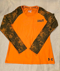 Under Armour HeatGear Tough Mudder Fitted Compression Camo Raglan Orange L
