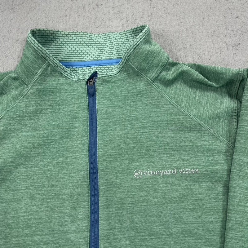 Vineyard Vines Performance Jacket Mens XL Green 1/4 Zip On the Go Sankaty Golf gallery