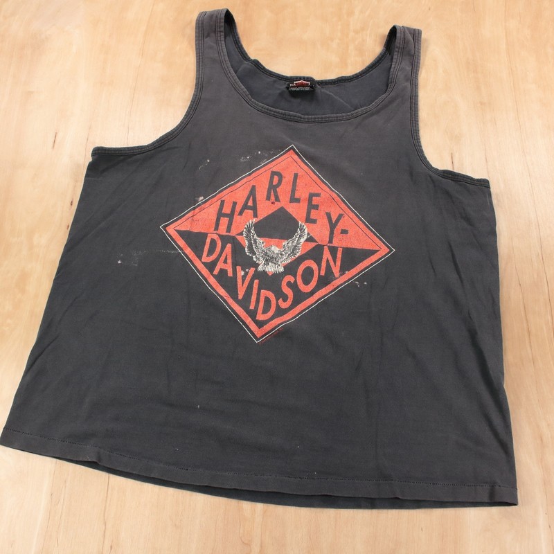 HOLOUBEK Harley-Davidson Oak Lawn tank top shirt 2XL tag vtg 90s usa made biker gallery