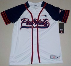 NEW ENGLAND PATRIOTS BASEBALL JERSEY SHIRT MEN’S S XL 100% POLYESTER ULTRA GAME