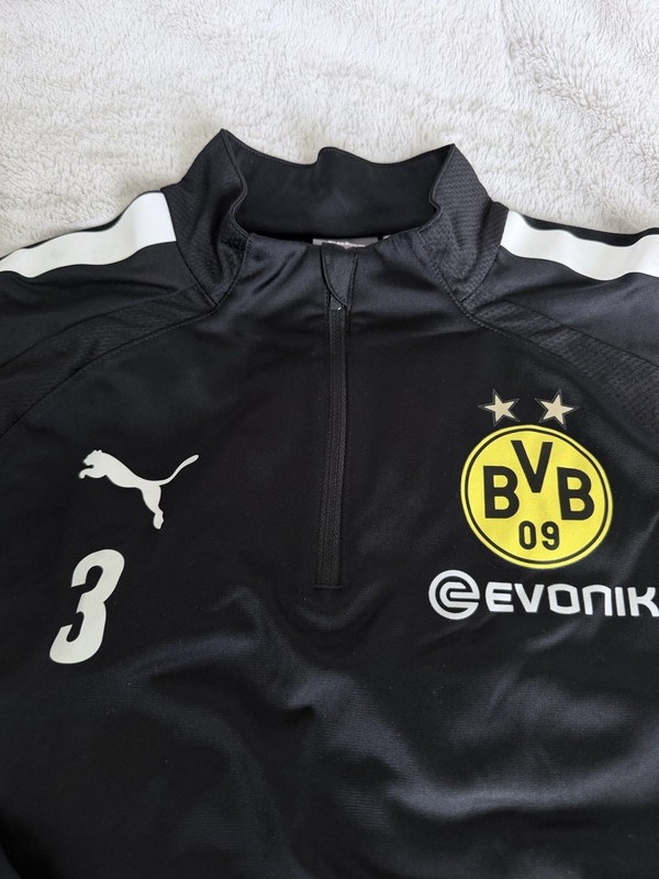 PUMA Borussia Dortmund Men's Black 1/4 Zip Training Top Size M gallery