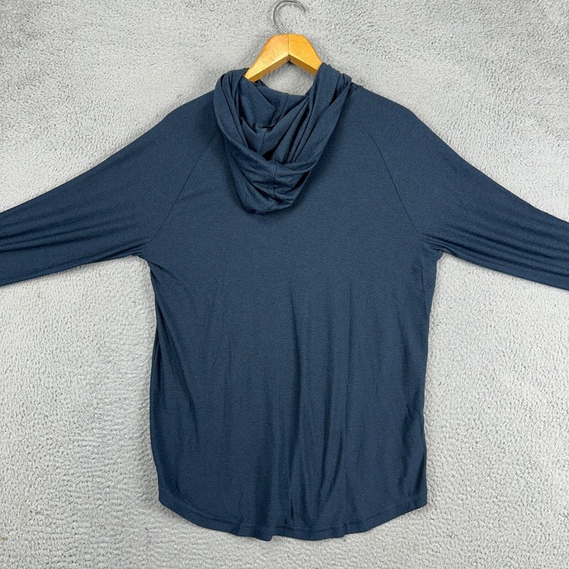 True Classic Mens Hoodie Shirt Medium Navy Blue Athletic Stretch Long Sleeve NEW gallery