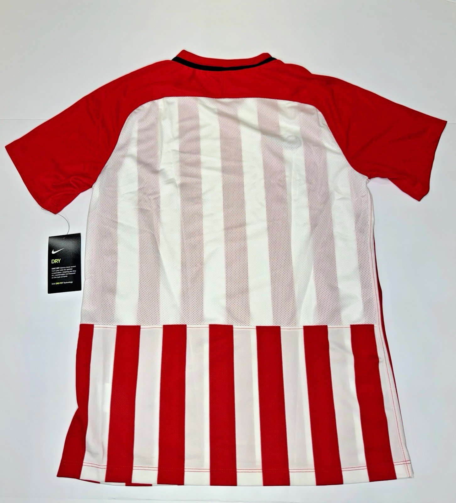 Nike Men Striped Soccer Jersey Medium | Red White Chivas Blank | NWT gallery