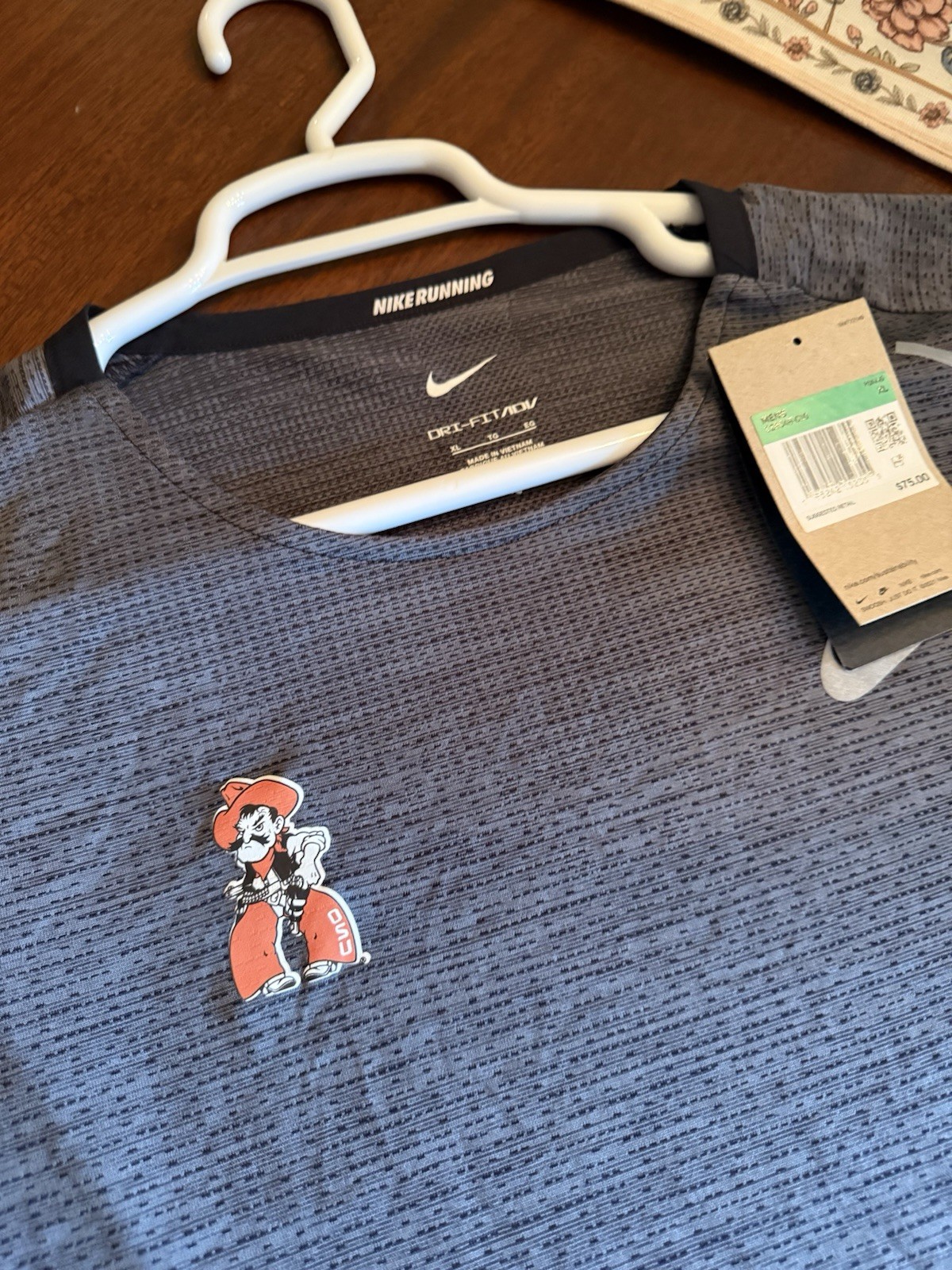 Mens Nike Dri-Fit XL OSU Oklahoma State Cowboys Football Long Sleeve Shirt Gray gallery