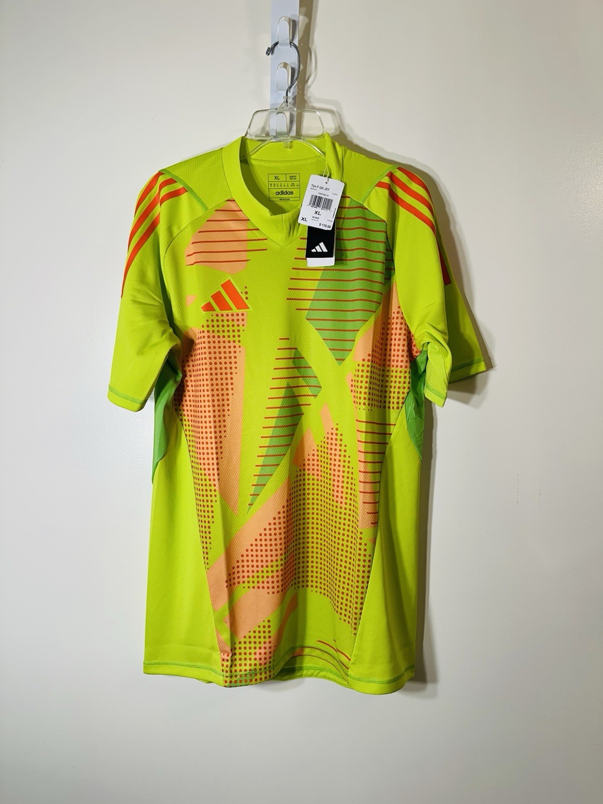 Adidas T24 GK JSY Aeroready soccer jersey volt IK4906 NWT size XL $110.00 gallery