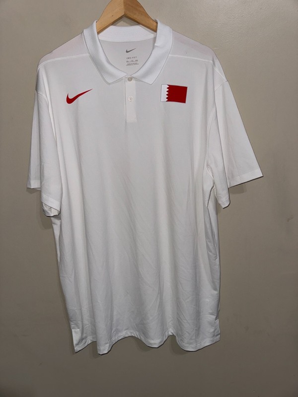 Nike Pro Team Issued Bahrain Olympics Basketball Polo CT0743-100 Men's 2XL NEW gallery