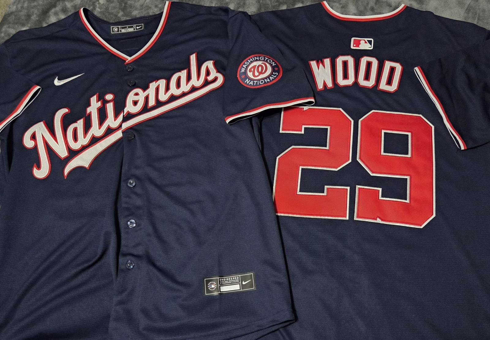 Fast Free Shipping! XL James Wood Washington Nationals Stitched Jersey 29 gallery