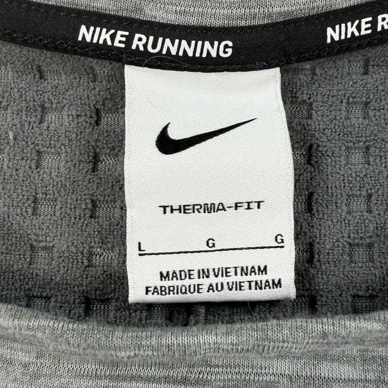 Nike Therma Sphere Element Repel Running Crew Shirt Mens Large Gray CU6083 gallery