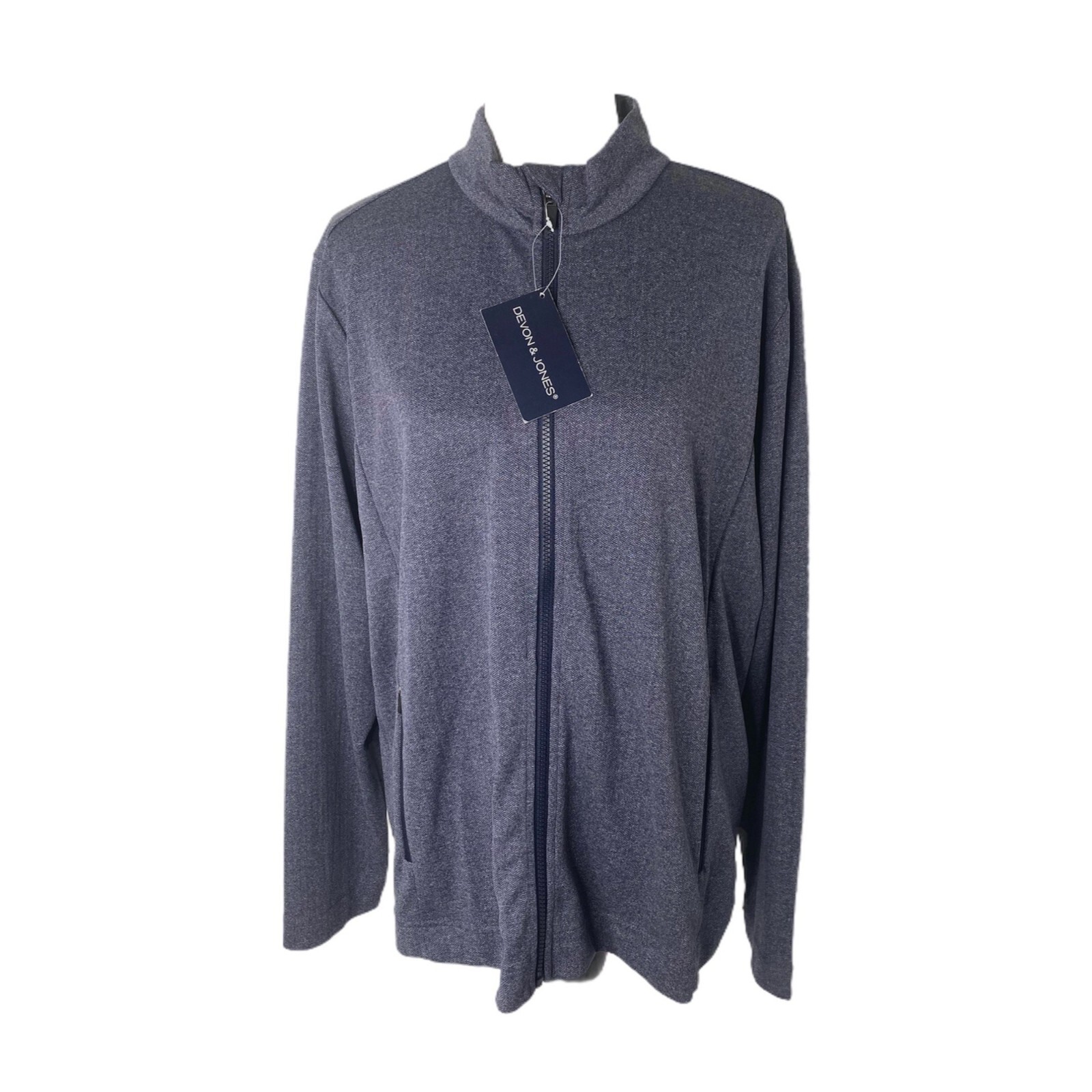 Devon & Jones Shirt Mens 3XL Blue High Neck Heavyweight Long Sleeve gallery