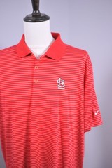 Nike Dri-Fit Performance Polo Shirt St. Louis Cardinals Red Men’s XXL