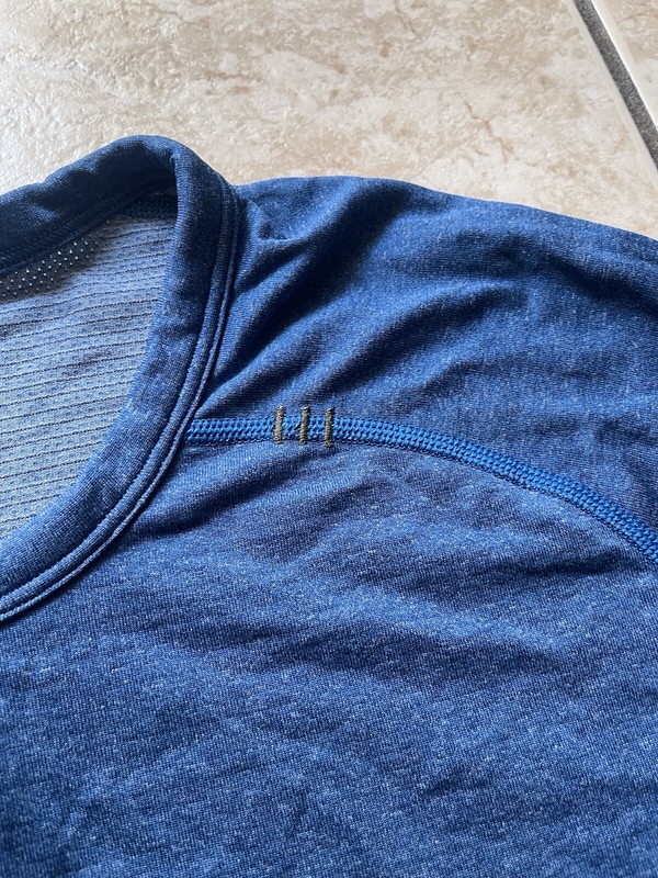 Lululemon Metal Vent Tech Long Sleeve Button Running Blue Large Sport Ball Shirt gallery
