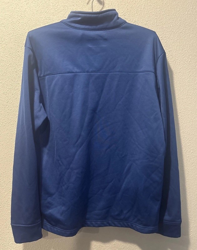 Callaway Golf Jacket Men's Medium Navy Blue Long Sleeve 1/4 Zip Pullover Pockets gallery