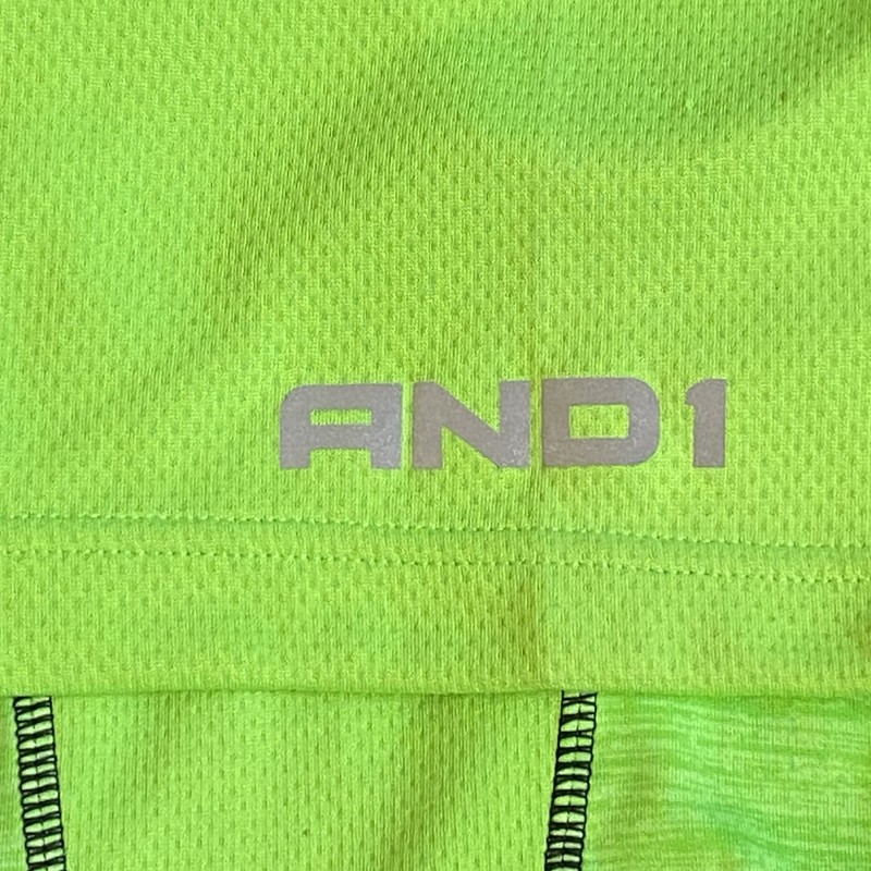 AND1 Neon Green “Stop Sweating Me” Performance Tee Big Men’s Size 3X Large gallery