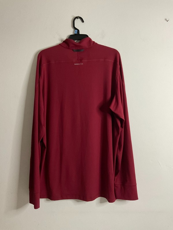 Mission Men's VaporActive Lightweight 1/4 Zip Long Sleeve Pullover Burgundy XXL gallery