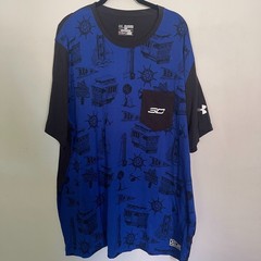 Under Armour Steph Curry SC Mens 3XL Blue Print Loose I Can Do All Things X