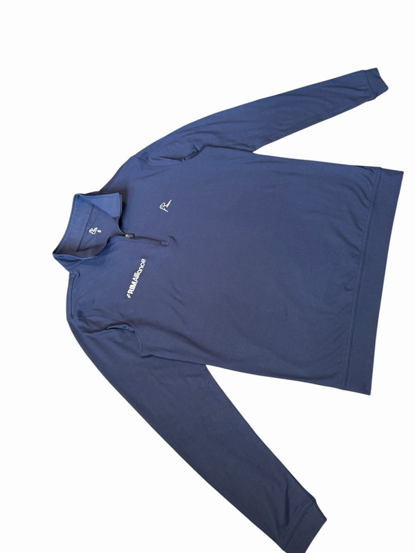 Rhoback Blue Performance Q Zip Long Sleeve Pullover Mens Small **Company Logo** gallery