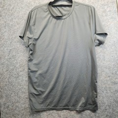 Reebok Men’s Gray Stretch Performance Moisture-Wicking Cat T-Shirt Size Large