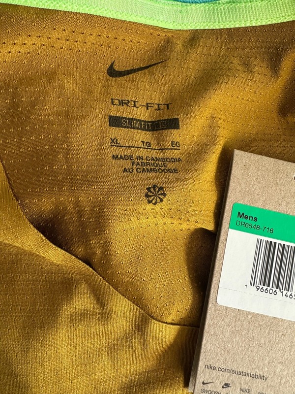 Nike Court Dri-Fit Advantage Tennis Mens Shirt Green Slim Fit DR6548-716 Size XL gallery
