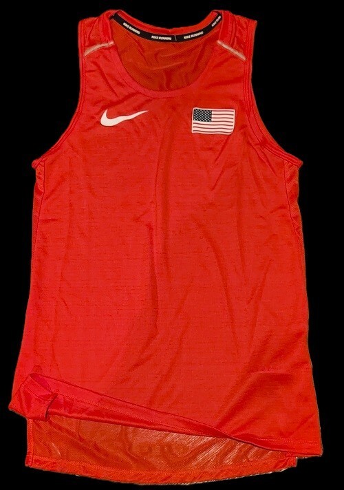 Nike Team USA Track Field Reflective Red Singlet Top Mens XS gallery