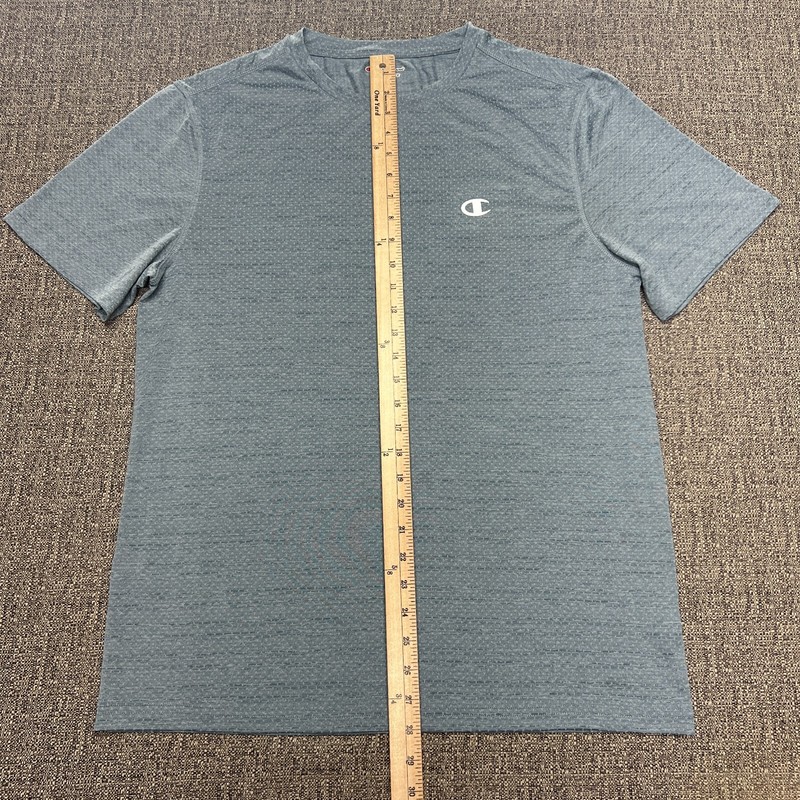 Champion Performance Shirt Mens Medium Gray Short Sleeve Pullover Athletic Sport gallery