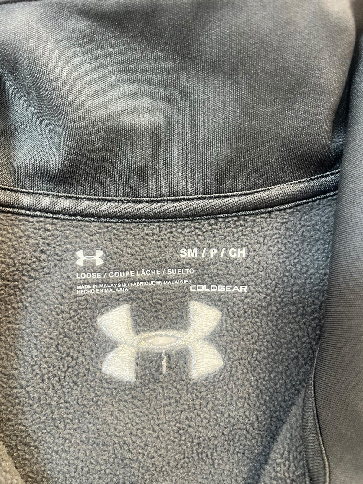 Under Armour ColdGear Men’s 1/4 Zip Loose Fit Gray Polyester Pullover S gallery