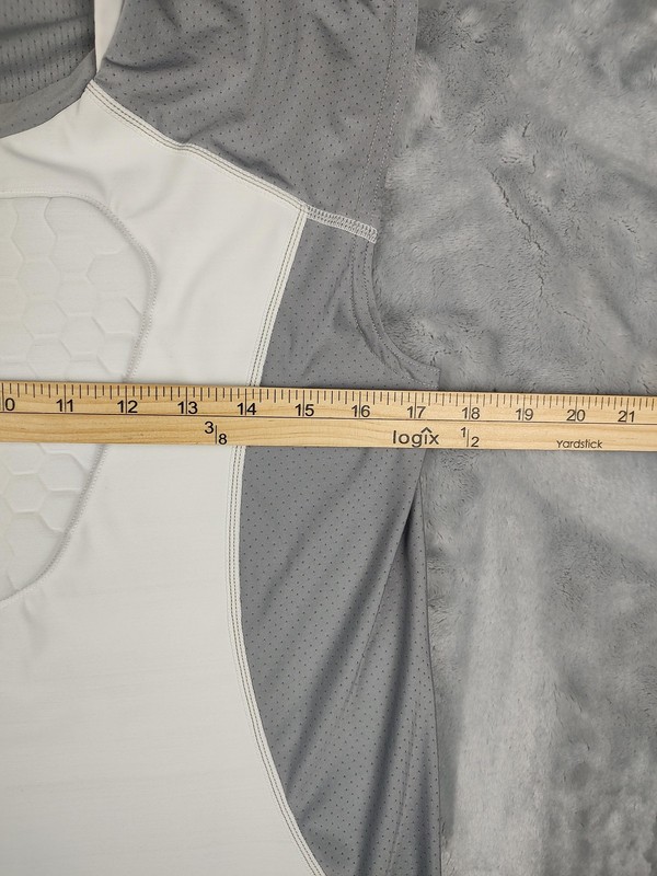McDavid HEX Tank Shirt Mens Large Gray White Padded Compression Top Sleeveless gallery
