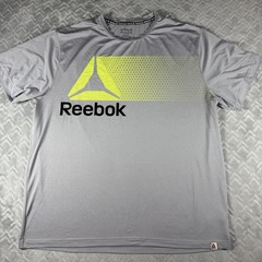 Reebok Performance Activewear Athletic Men’s T-shirt 2XL Gray Short Sleeve Tee