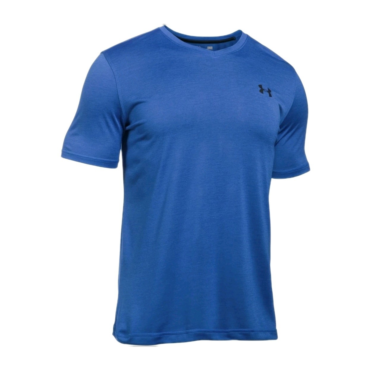 Under Armour HeatGear Men's Royal Blue SS V-neck Tech Tee Size Medium gallery