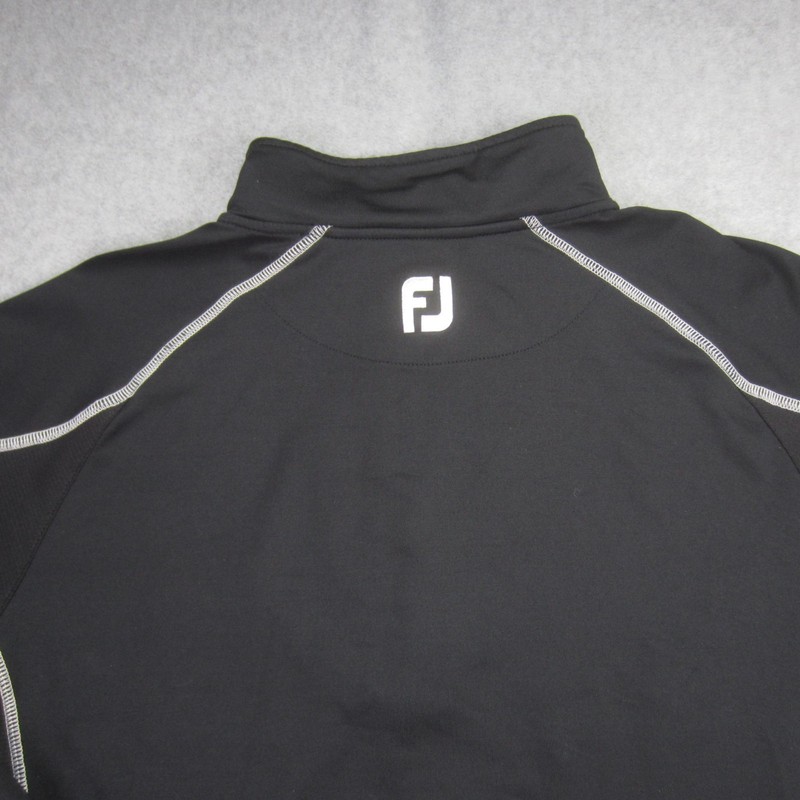 FootJoy Pullover Mens Medium Black Quarter Zip Golf Performance Stretch gallery