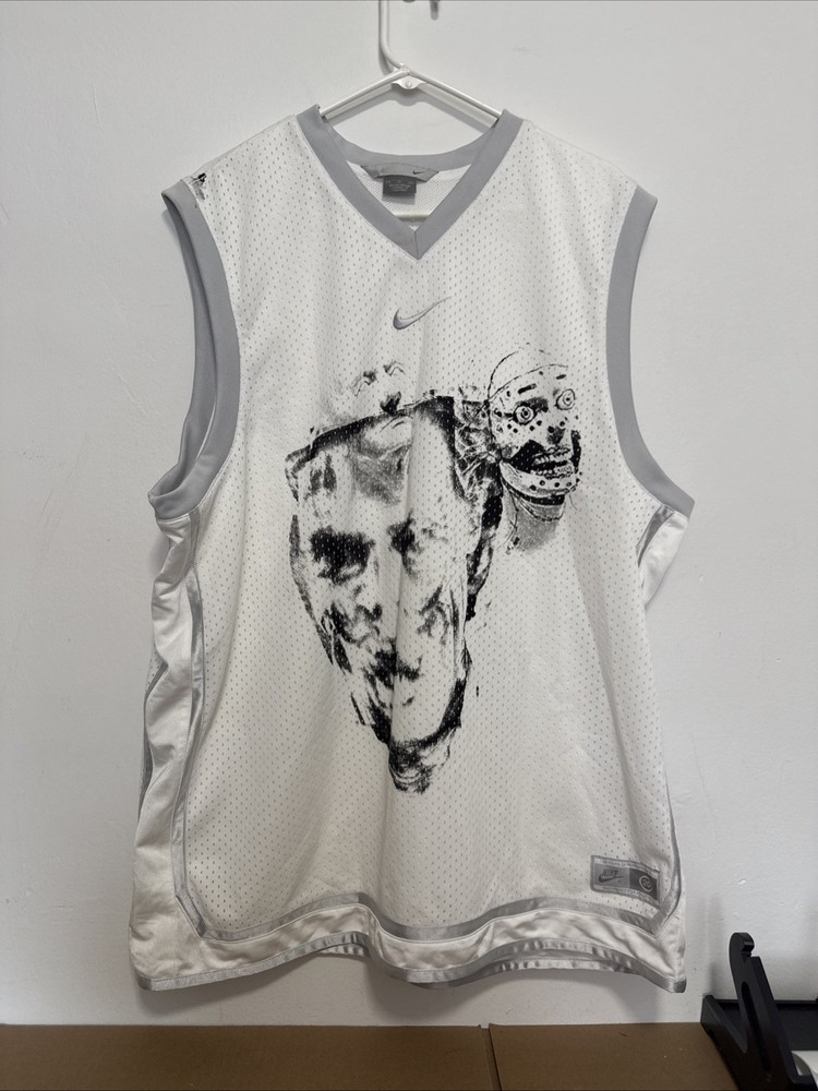 Nike Basketball Jersey Men’s XL White Y2K Vintage Jordan #20 Rare Screen Print