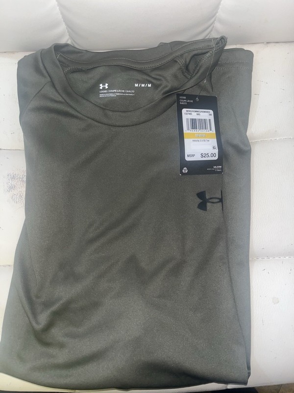 NWT Under Armour Mens HeatGear Fitted Short Sleeve Tee (Marine OD Green-SIZE M gallery