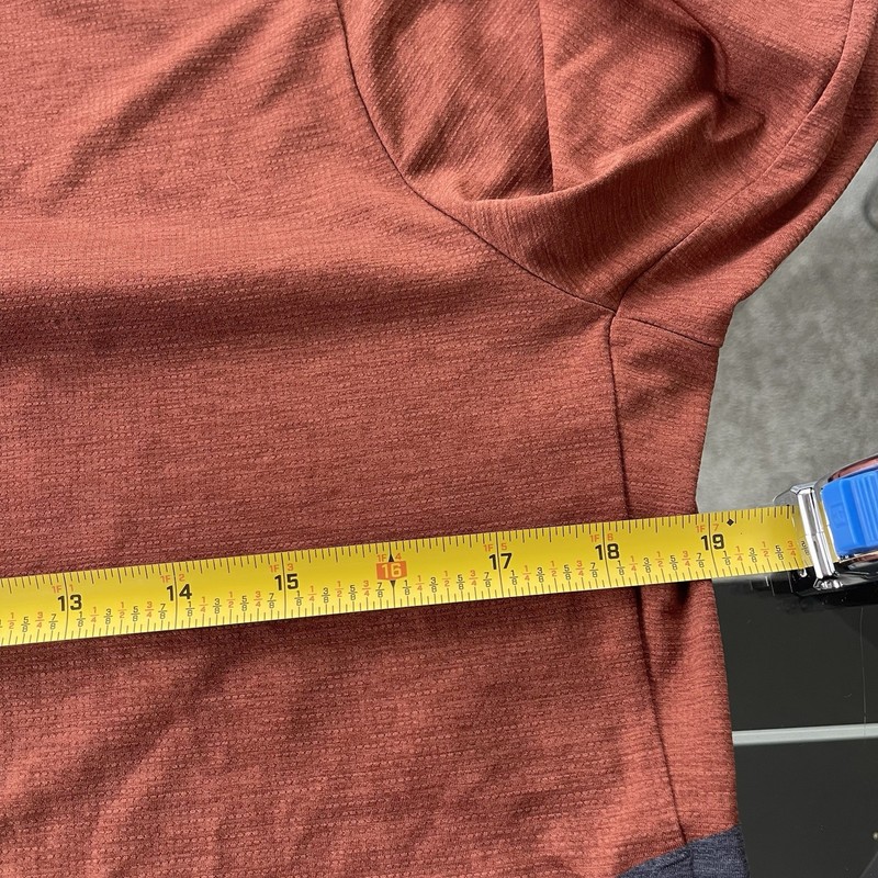Lululemon Shirt Mens M Fast Free Tech LS Athletic Training Reflective Rust Grey gallery