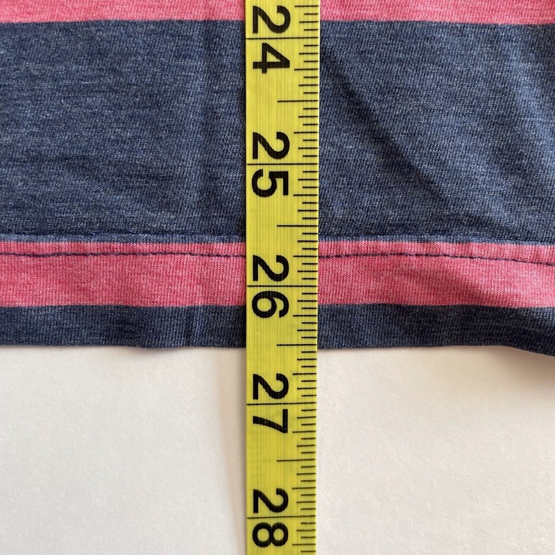 Lululemon 5 Year Basic Tee Shirt Navy Blue & Red Striped Men's Sz XXL gallery
