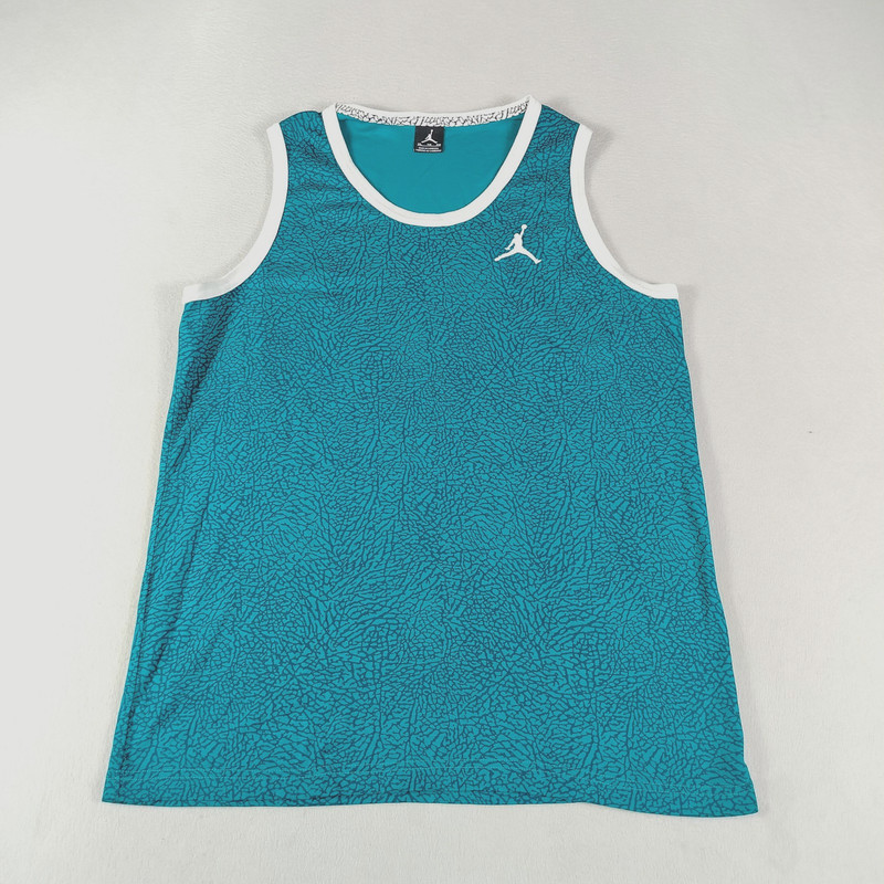 Vintage Michael Jordan Tank Men XL Teal Elephant Print Jumpman 602832-345 Active gallery