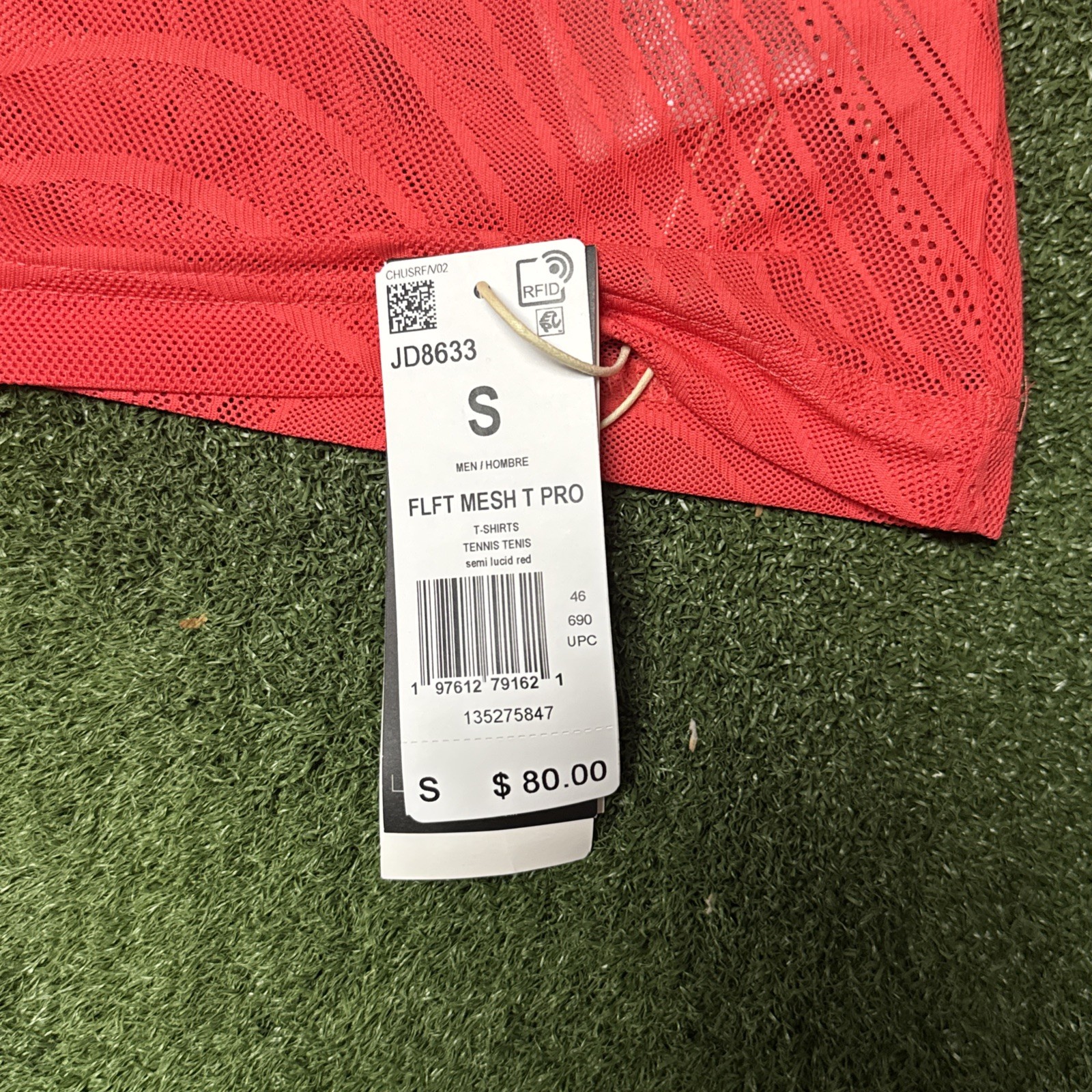 Adidas ClimaCool FLFT Mesh Tennis Tee Shirt Pro Mens Small Semi Lucid Red JD8633 gallery