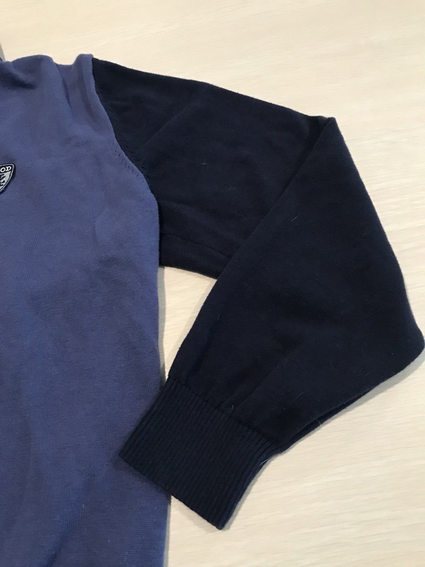 Izod Half Zip Pullover L/S Sweater Men Sz Medium Blue A7 gallery