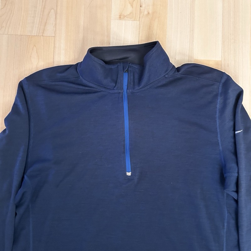 Nike Running Dri Fit 1/3 Zip Shirt Long Sleeve Reflective Men’s L 746786-480 gallery