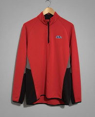 Ole Miss Cutter & Buck CB DryTec 50+ 1/4 Zip Colorblock Mock Neck Pullover L/G